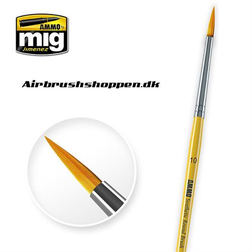 A.MIG 8617 Syntetisk Rund pensel 10